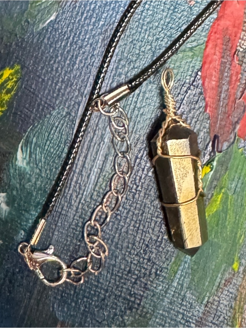 Handcrafted Pyrite Crystal Pendant Necklace for Women - Wire Wrapped